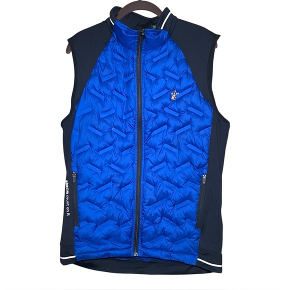 Abacus Blue Quilted Performance Puffer Vest Lightweight Zip Small - Picture 3 of 8